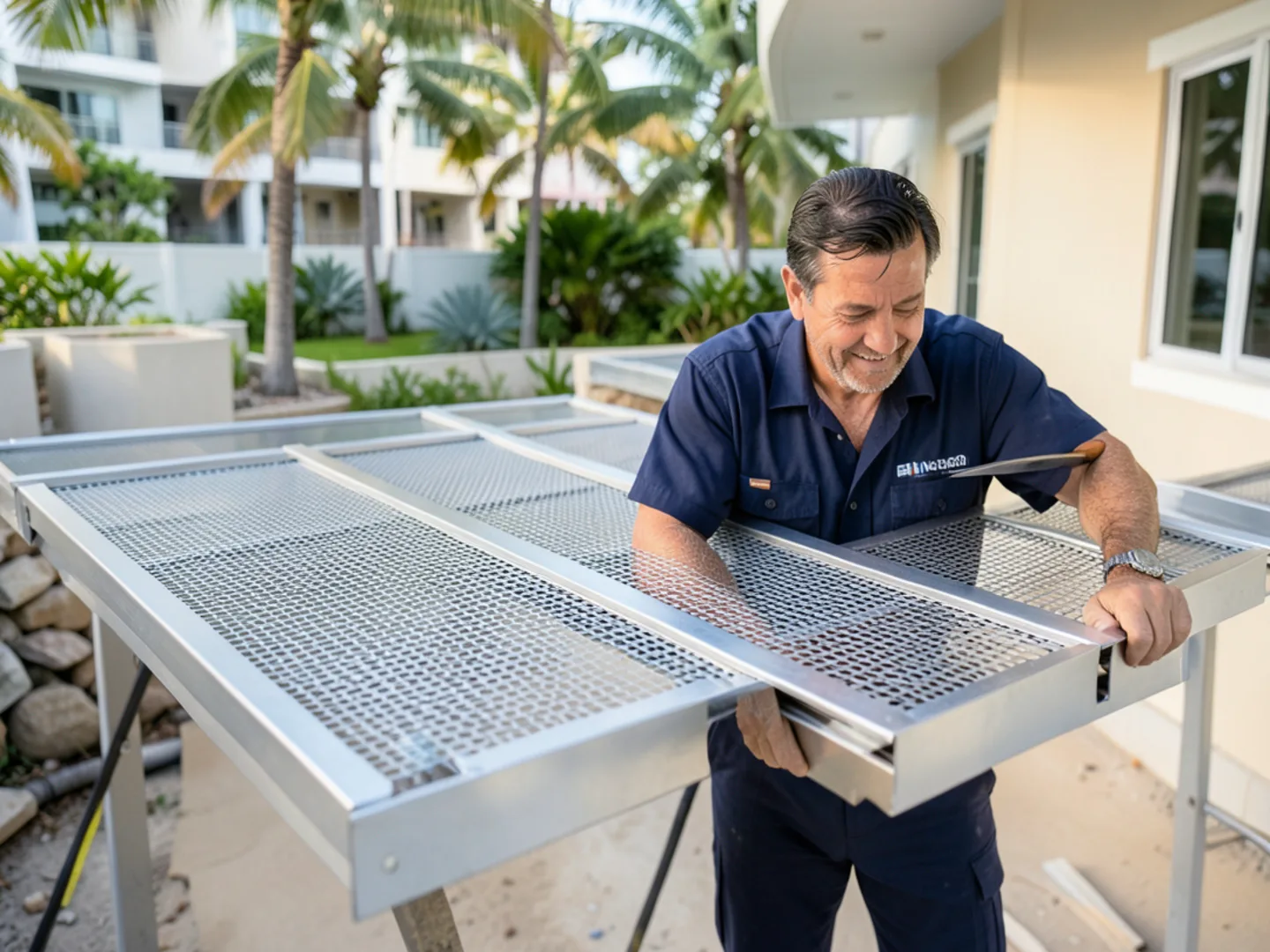 Comparison of stainless micro-mesh vs perforated slotted aluminum gutter screen